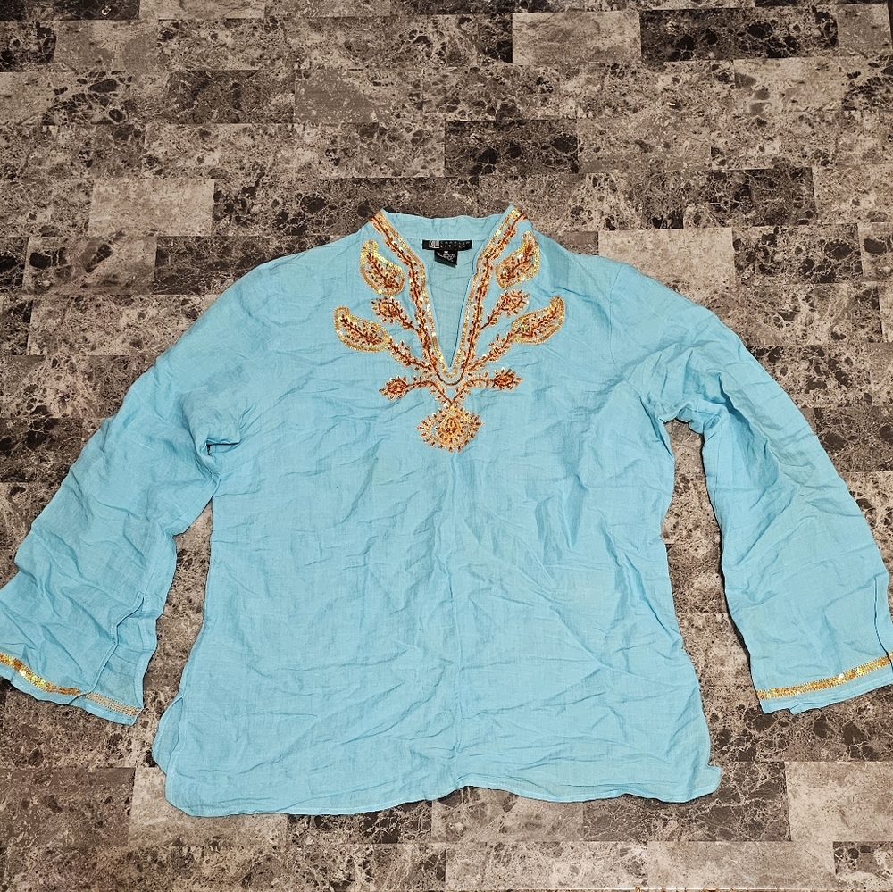 Carole little linen blend top